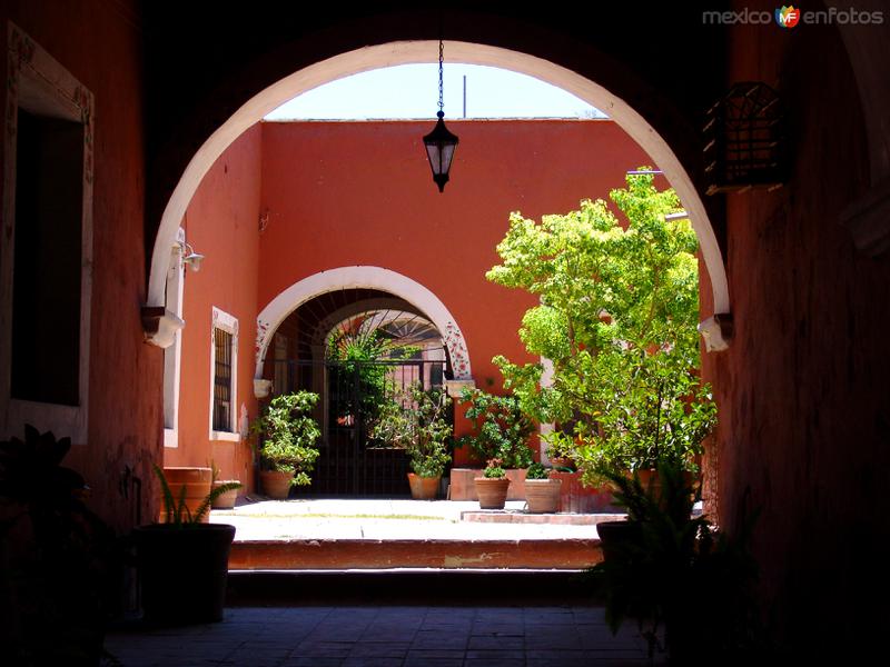 Patio de la casa donde se hospedó Benito Juárez en su estancia en Saltillo