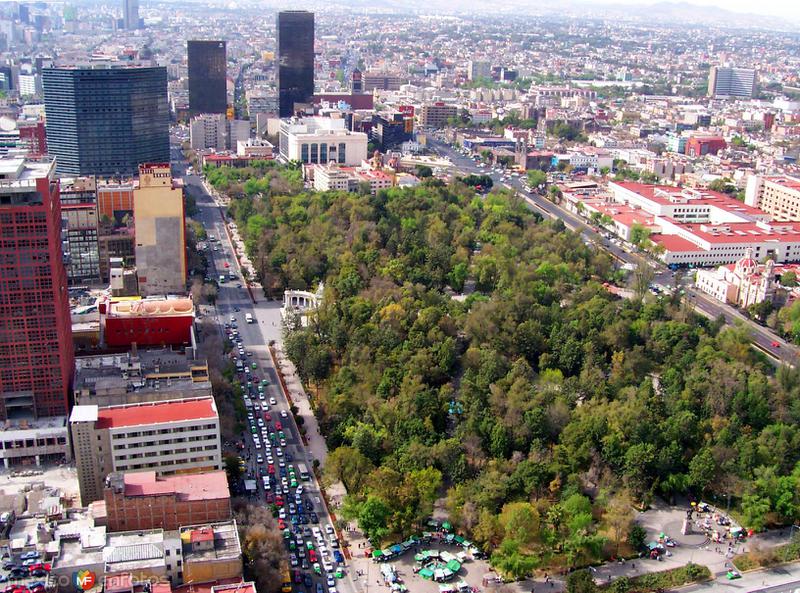 Vista aérea de la Alameda Central