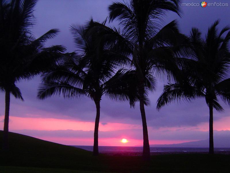 Ocaso en la playa