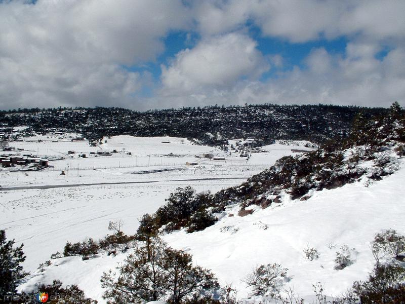 Paisaje nevado en Sisoguichi