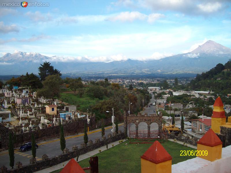 Vista de los Volcanes desde Tepetlixpa