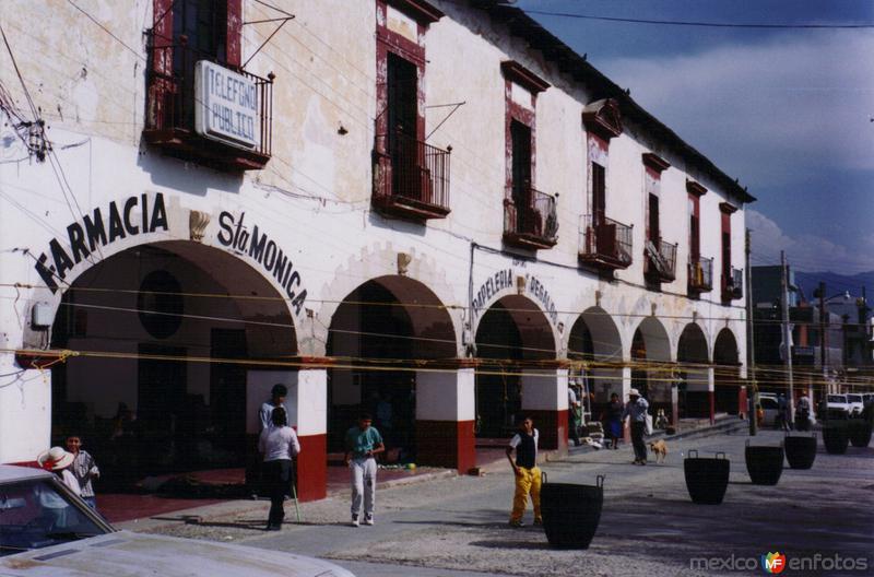 Portales en el centro de Atotonilco el Grande, Hidalgo