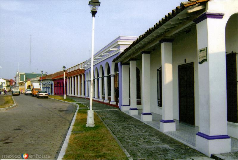 Típicos portales de la ciudad patrimonio de la humanidad UNESCO. Tlacotalpan, Veracruz