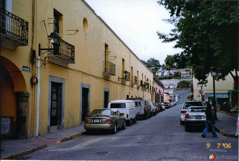 Arquitectura colonial en la calle Morelos. Tlaxcala de Xicohténcatl, Tlaxcala
