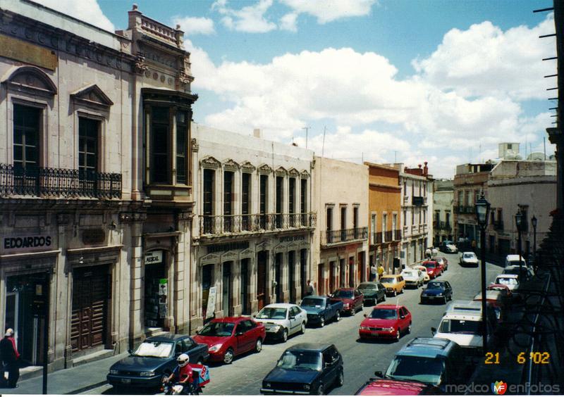 Arquitectura colonial en la calle Tacuba. Zacatecas, Zacatecas