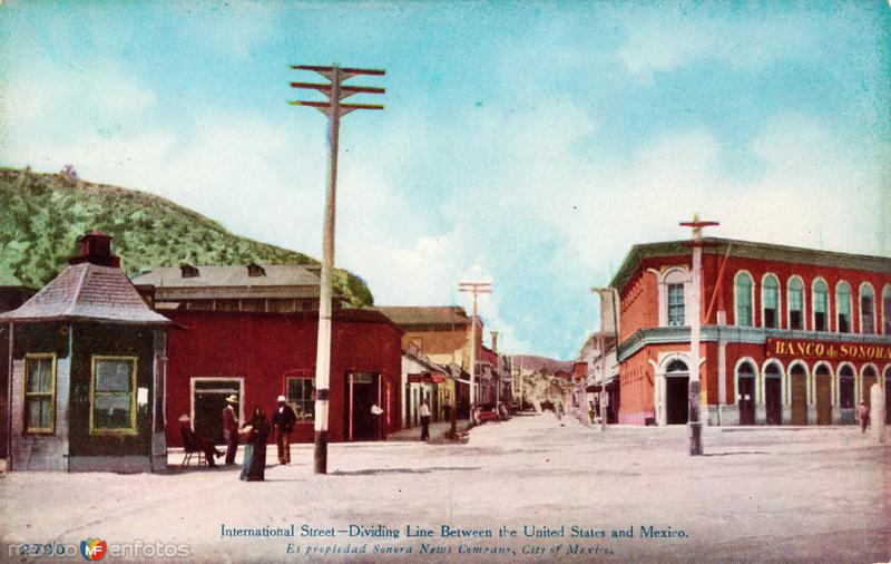 Calle Internacional, línea divisoria entre México y los Estados Unidos