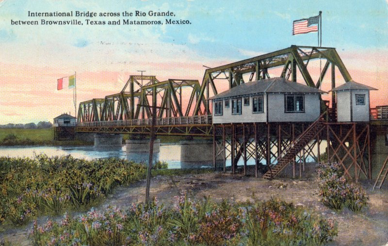 Puente internacional sobre el Río Bravo entre Matamoros y Brownsville, Texas