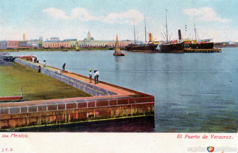 Vista del puerto de Veracruz