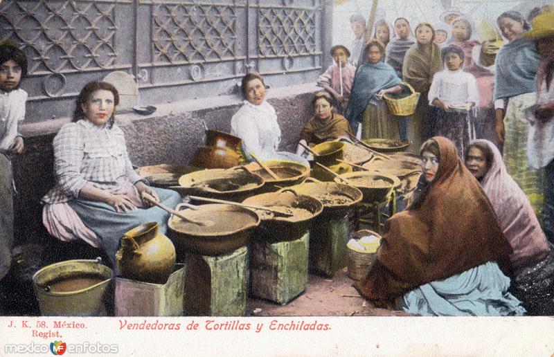 Vendedoras de tortillas y enchiladas