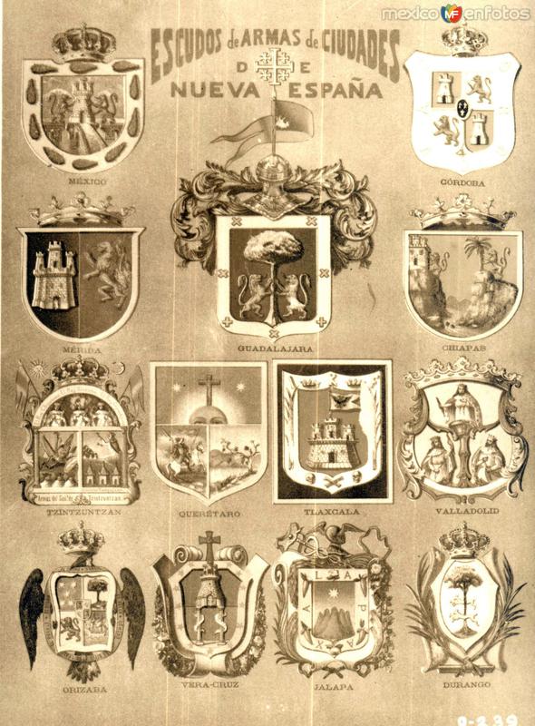 Escudos de armas de las Nueva España