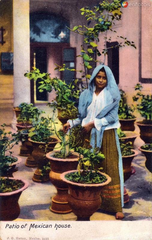 Patio de una casa mexicana