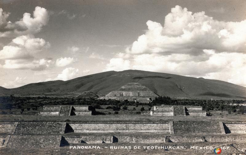 Panorama. Ruinas de Teotihuacán