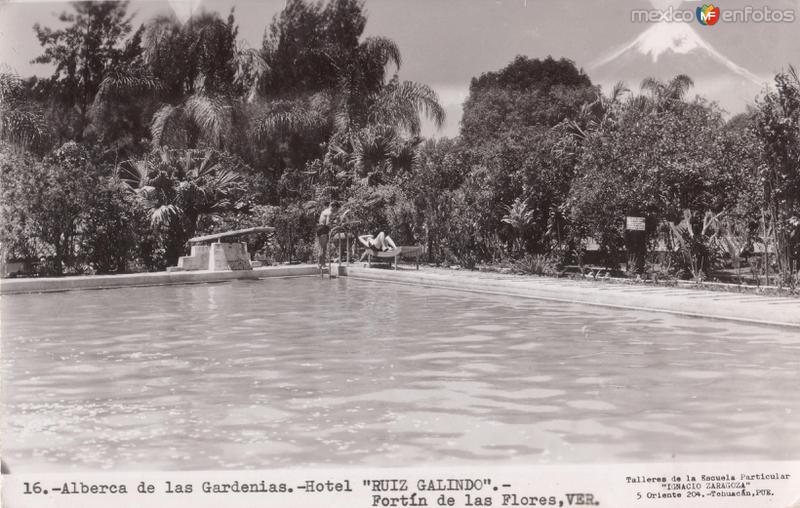 Alberca de Las Gardenias. Hotel Ruiz Galindo