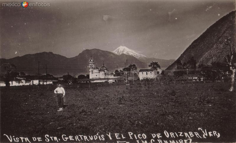 Vista de Santa Gertrudis y El Pico de Orizaba