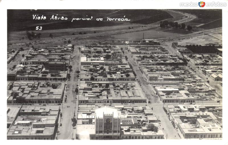 Vista aérea parcial de Torreón