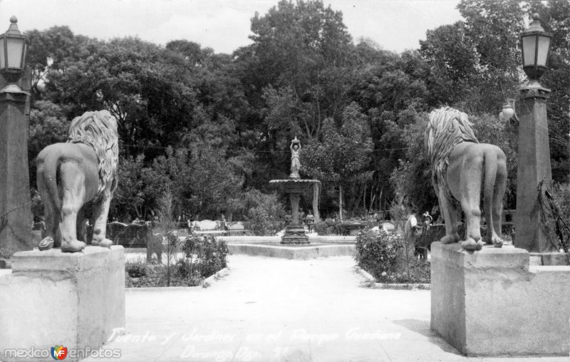 Fuente y Jardines en el Parque Guadiana