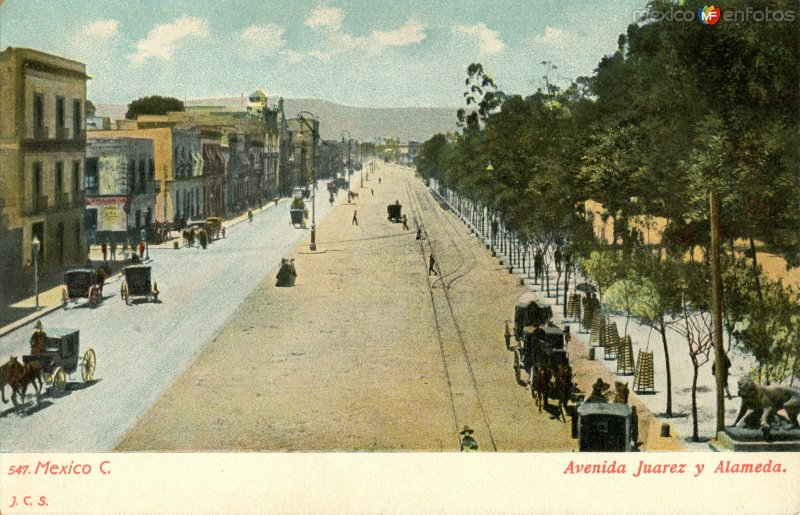 Avenida Juárez y Alameda Central