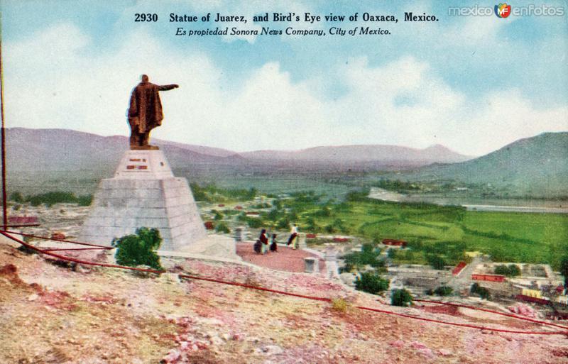 Monuento a Juárez y vista panorámica de Oaxaca