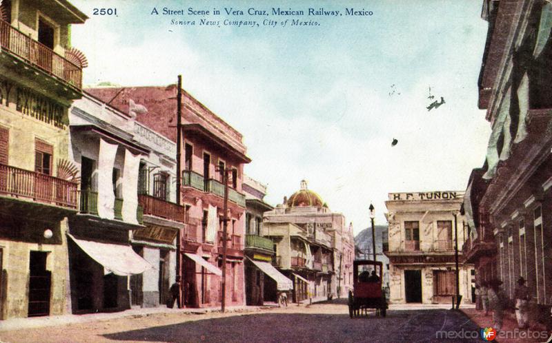 Una calle de Veracruz