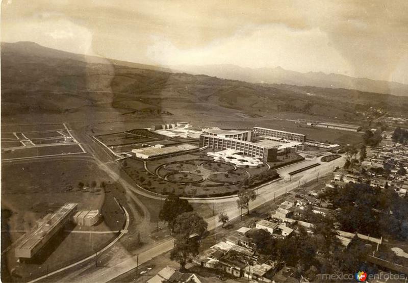 Vista aérea de la Avenida Xalapa en el año de 1963