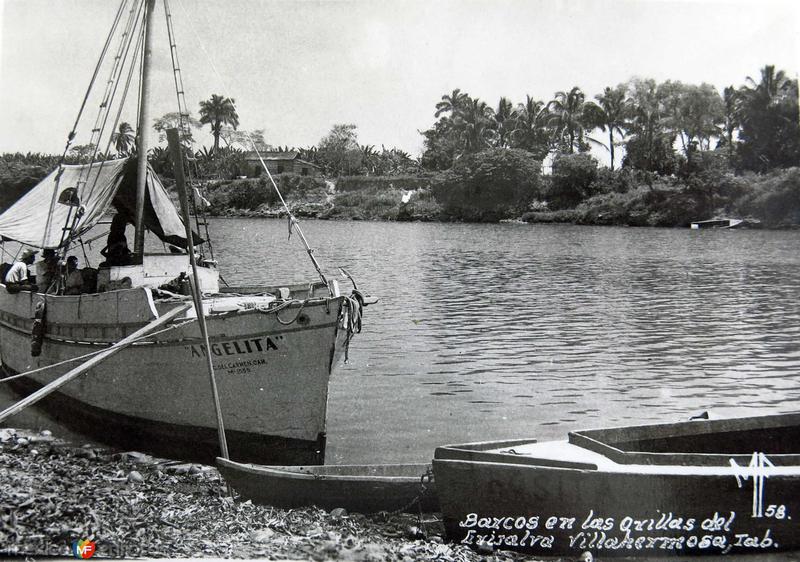 Barcos en la Orilla del Rio