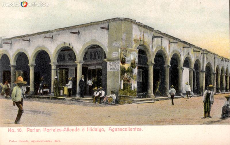 Portales Allende e Hidalgo, en el Parián