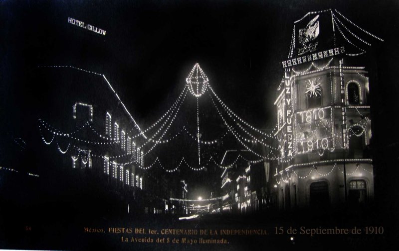 Calle del Cinco de mayo Celebracion del Centenario de 1910