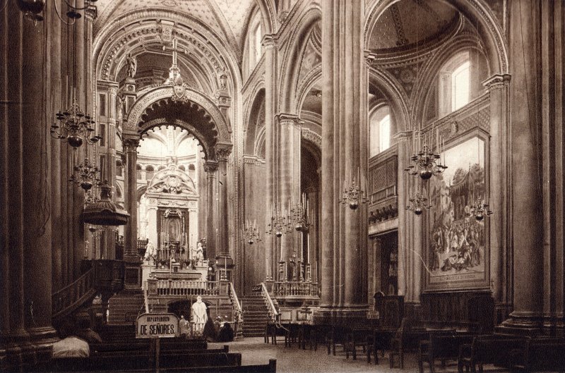 Interior de la Basílica de Guadalupe (circa 1920)