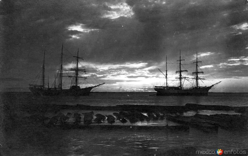 Crepúsculo en la Laguna de Términos (circa 1920)