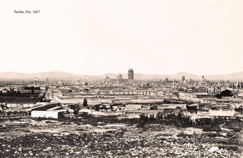 Puebla, vista panorámica, 1865