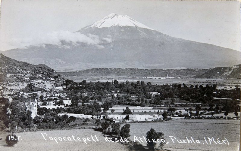 El Popocatépetl visto desde Atlixco