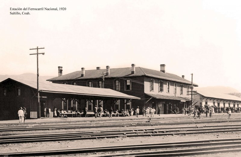 Saltillo, Estación del Ferrocarril Nacional, 1920