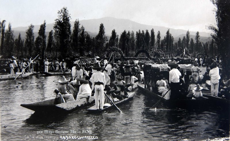 Canales de Xochimilco por Hugo Brehme