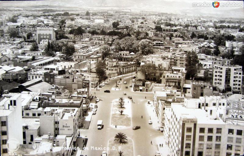 Panorama desde el Monumento a la Revolución, hacia calle Gómez Farías