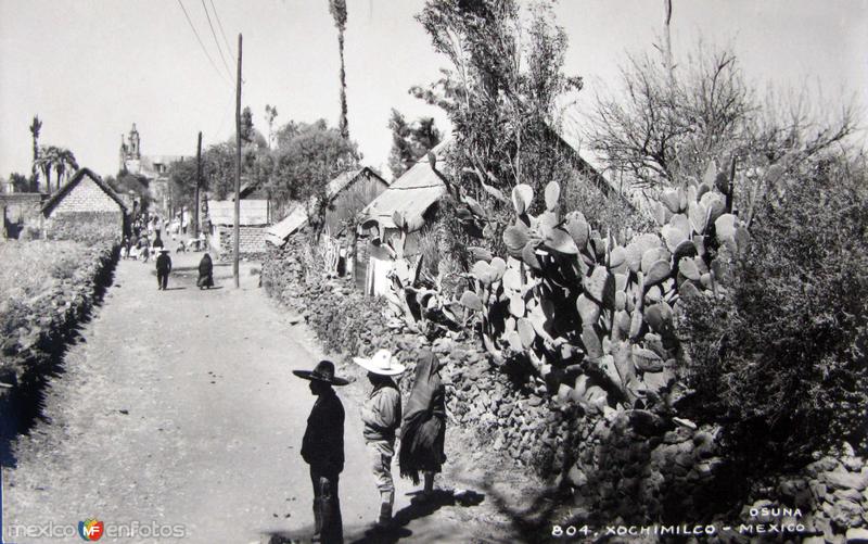 Escena callejera de Xochimilco