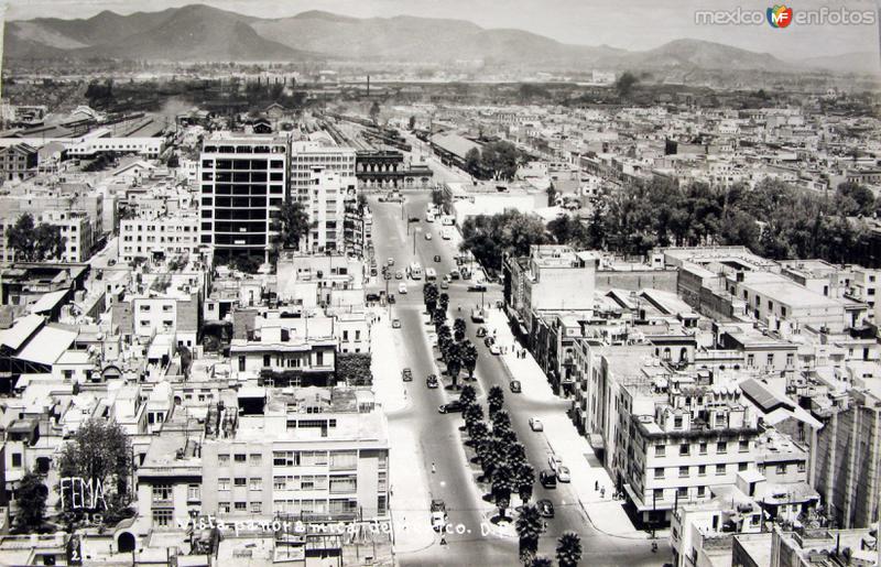 Panorama desde el Monumento a la Revolución, hacia Buenavista