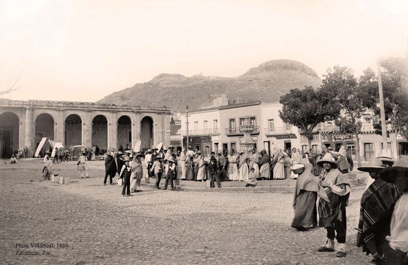 Zacatecas, Plaza Villarreal, 1886