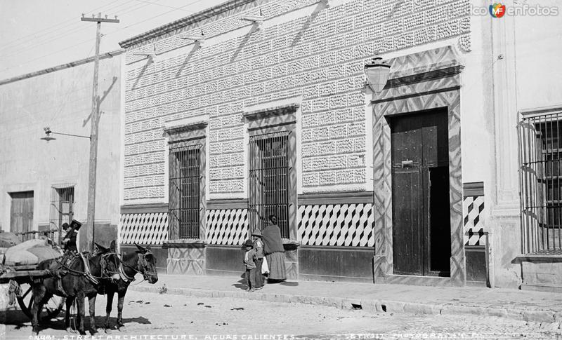 Calles de Aguascalientes (por William Henry Jackson, c. 1888)