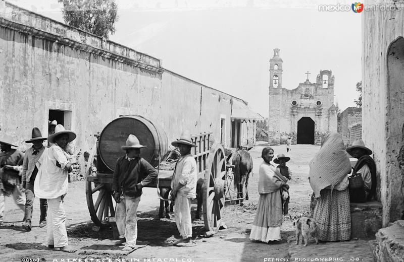 Barrio de Santa Cruz, en Iztacalco (por William Henry Jackson, c. 1888)