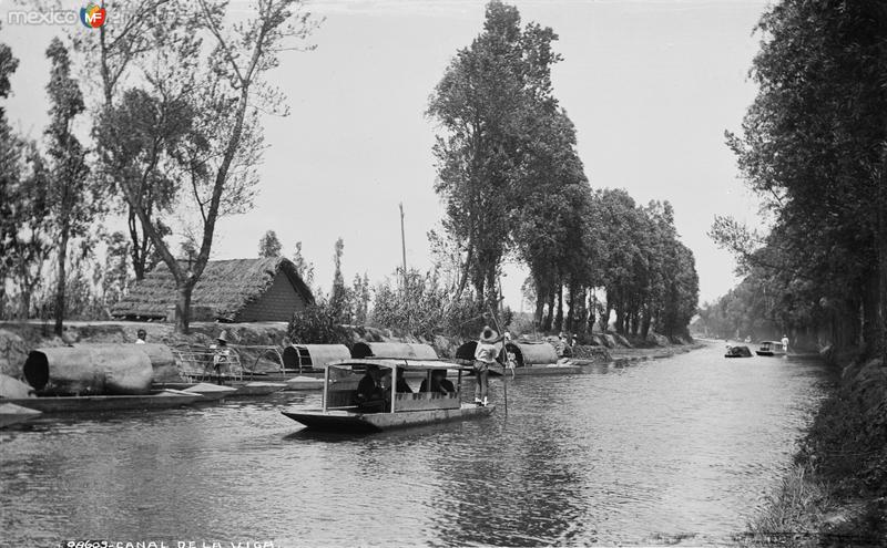 Canal de la Viga (por William Henry Jackson, c. 1889)