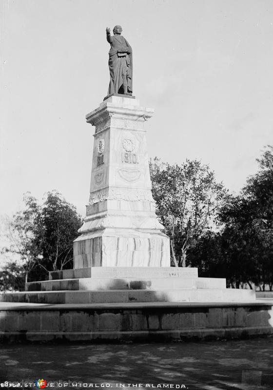 Monumento a Hidalgo en la Alameda (por William Henry Jackson, c. 1888)