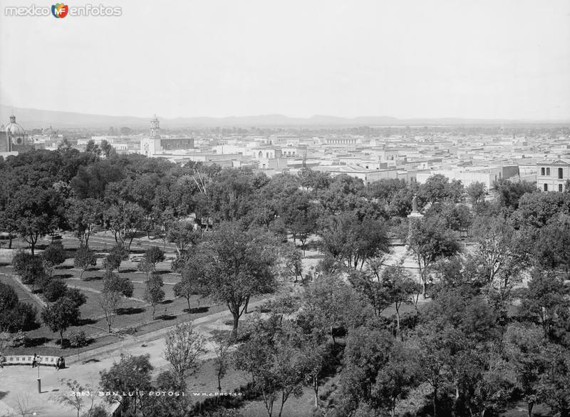 Vista panorámica de San Luis Potosí V (por William Henry Jackson, c. 1888)