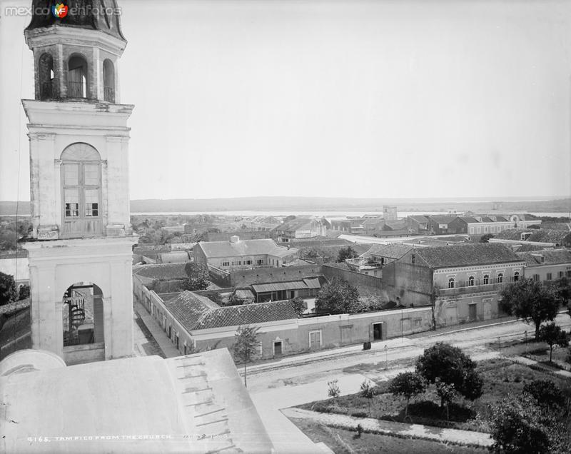 Vista panorámica de Tampico desde la Catedral (por William Henry Jackson, c. 1888)