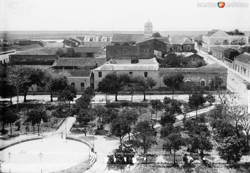 Vista panorámica de Tampico desde la Catedral II (por William Henry Jackson, c. 1888)