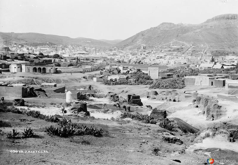 Vista panorámica de Zacatecas (por William Henry Jackson, c. 1888)