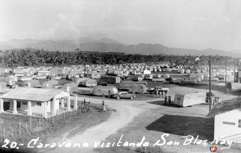 Caravana de casas móviles en San Blas