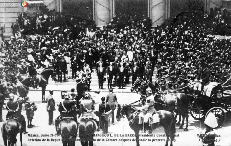 Toma de posesión del presidente interino Francisco L. de la Barra (26 de junio de 1911)