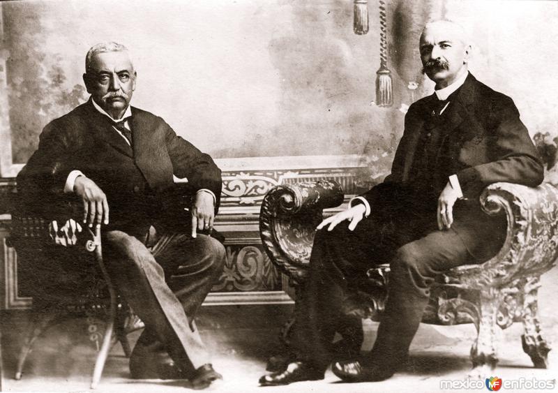 Luis E. Torres, gobernador de Sonora, y Ramón Corral, vicepresidente de la república (ca. 1908)