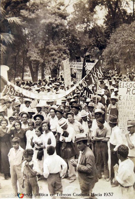 Protesta politica en Torreon Coahuila