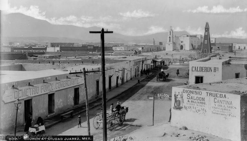 Calle del Comercio y Misión de Guadalupe (ca. 1905)